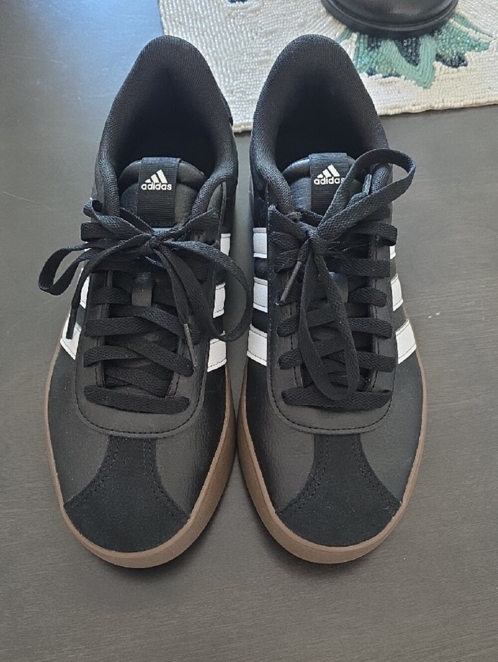 adidas Black White Gum-sole Sneakers - Picture 2 of 4
